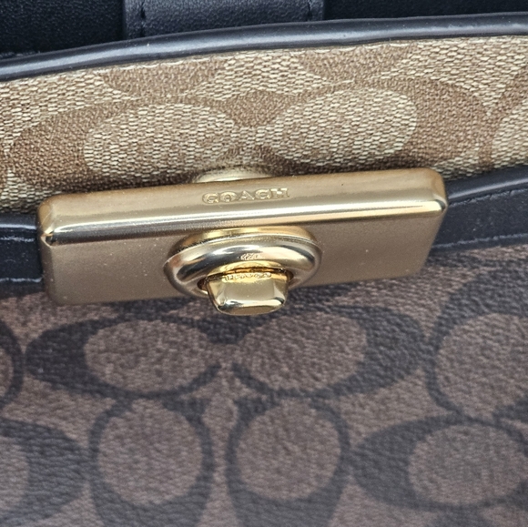 NWT Coach Lane Carryall In Block Signature Coated Canvas C8596 - Picture 12 of 16